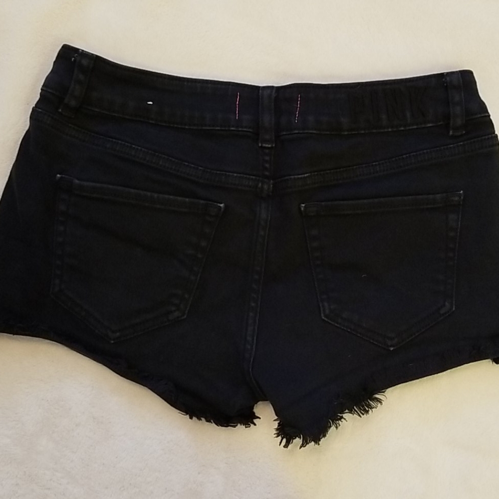 Women's PINK Victoria's Secret Black Shorts Size 4 - Picture 6 of 7